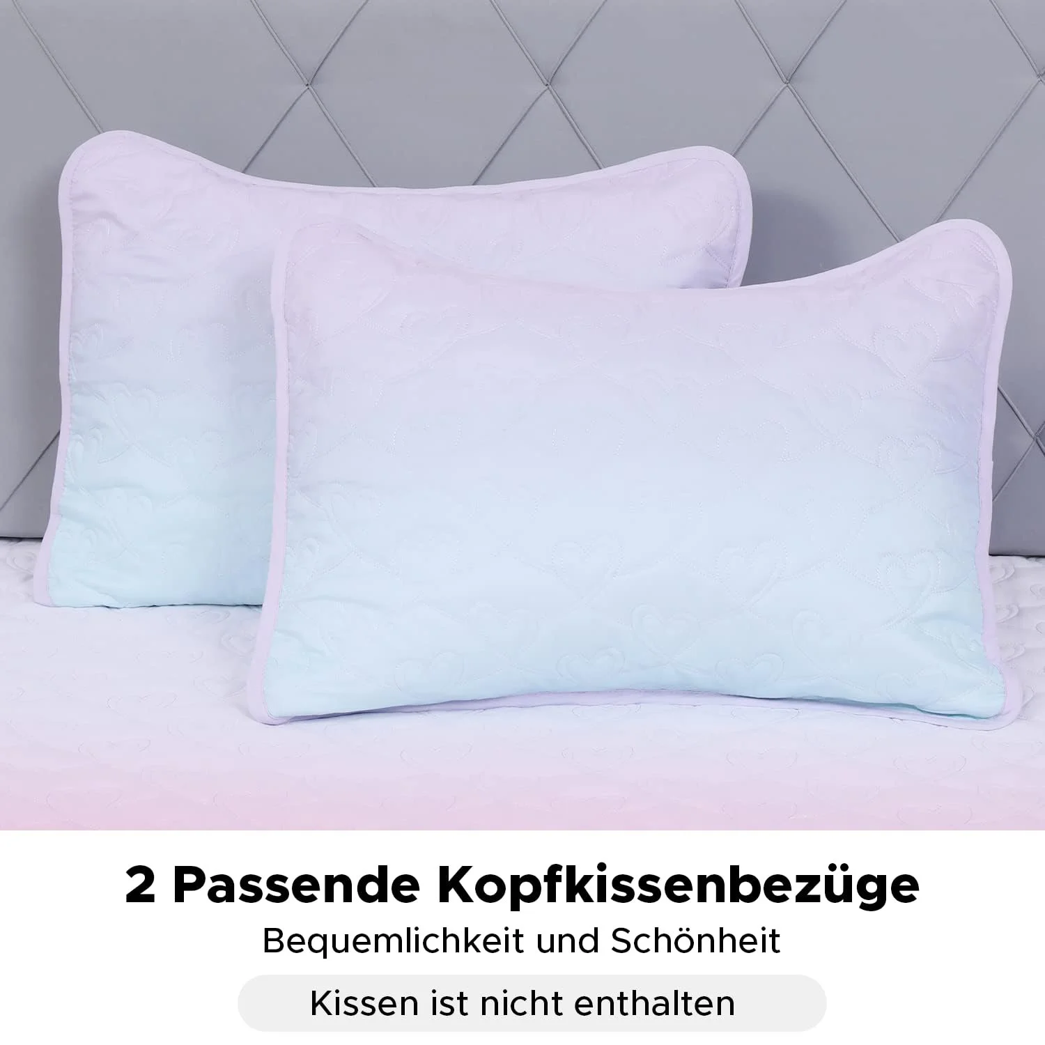 Покривало SCHNAUZER HOME 220 x 220 см, Набір постільної білизни з принтом Bailey Pattern (1 стьобане покривало та 2 наволочки), фото №5