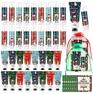 Крем для рук Maitys Christmas набор, увлажняющий, бальзам для губ, мешочек из марли, открытки благодарности, натуральный, парфюмированный (12 наборов) - Фото 1