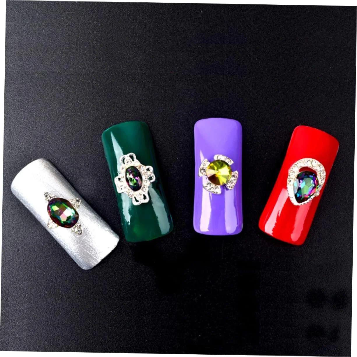 Украшения для ногтей Housoutil Кристальные 20 шт разноцветные стразы AB-бриллианты, случайный стиль, фото №8