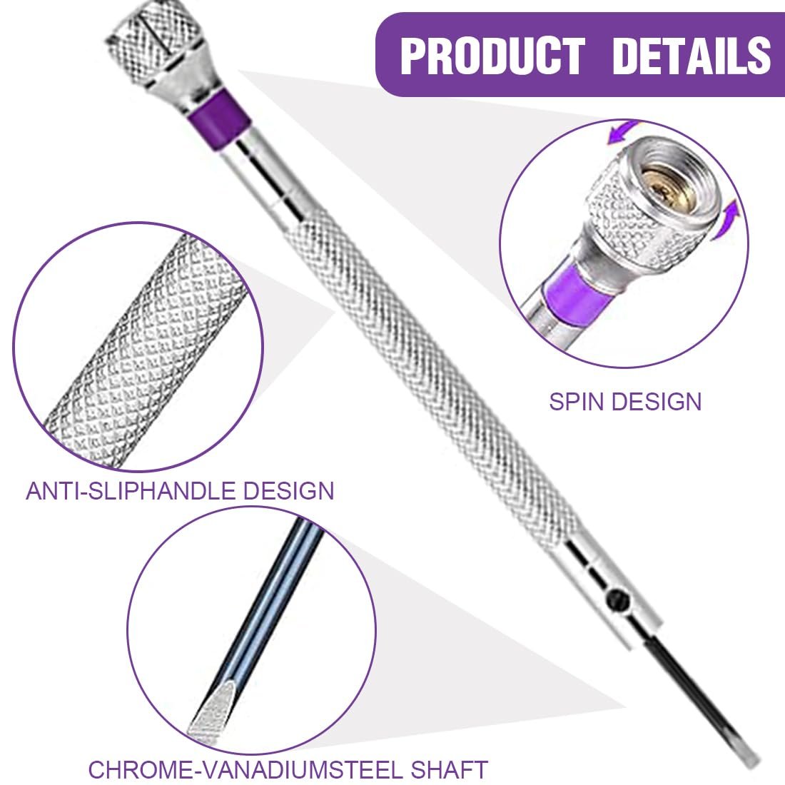 Набір EODKSE Інструмент годинникового майстра, 4 шт. викрутки (1,4-1,6 мм), фото №3 Набір EODKSE Інструмент годинникового майстра, 4 шт. викрутки (1,4-1,6 мм), фото №3