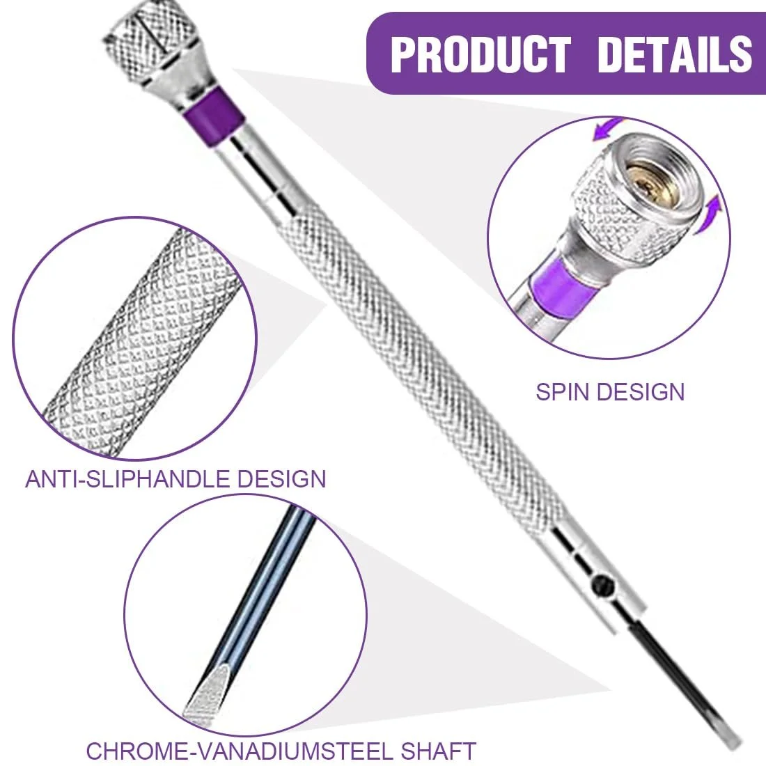 Набор EODKSE Инструмент часового мастера, 4 шт. отвертки (1,4-1,6 мм), фото №3