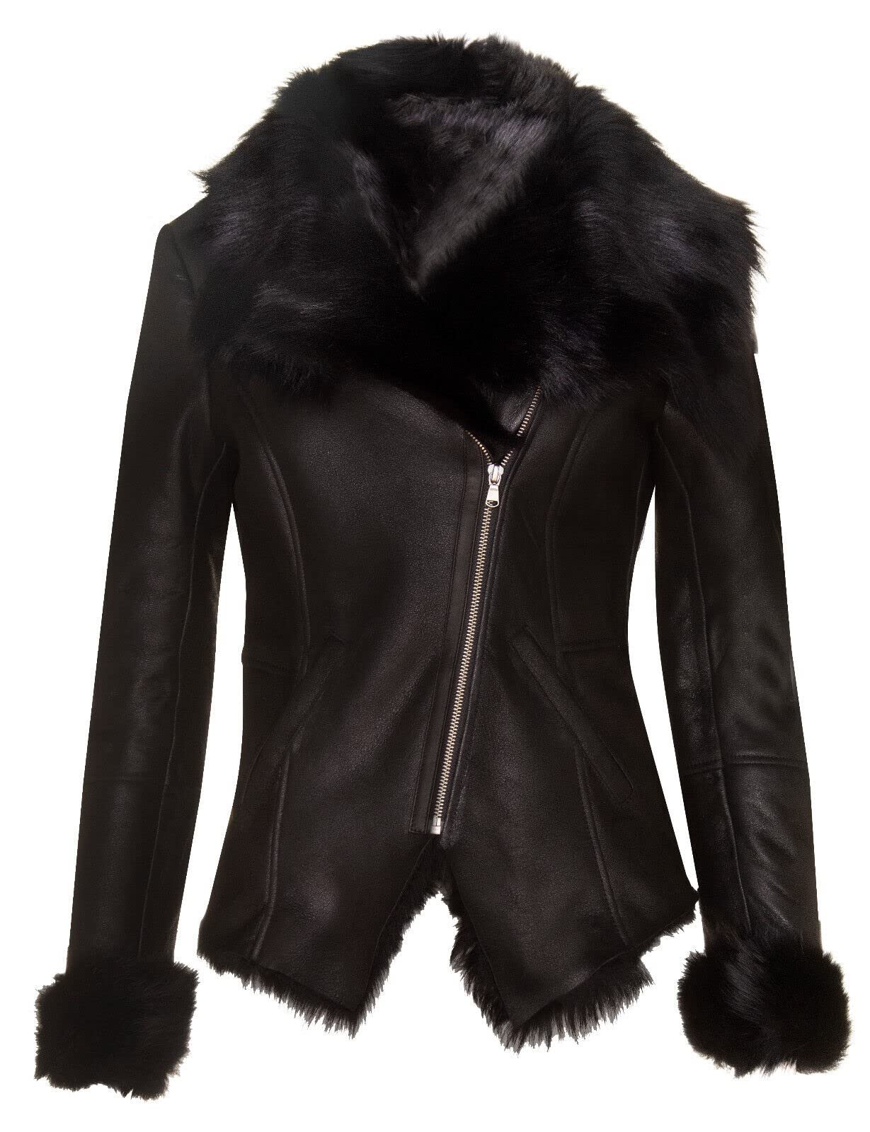 Кожаная куртка Infinity Leather Lambskin Motorcycle Sheepskin Aviator Leather Merino для женщин, фото №1