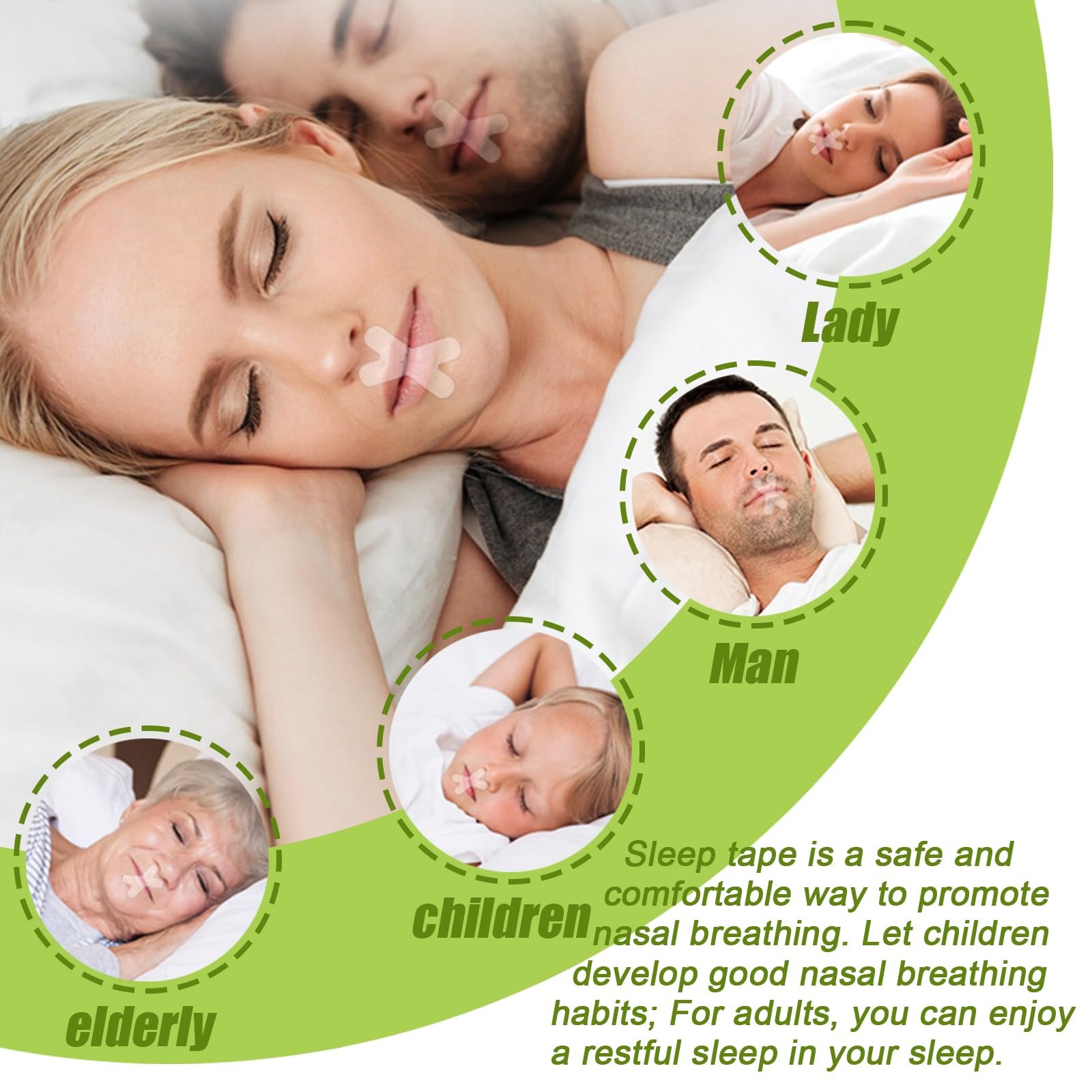 Стрічка для рота DUGEGAYL, 120 штук, гіпоалергенна, дихаюча, фото №5