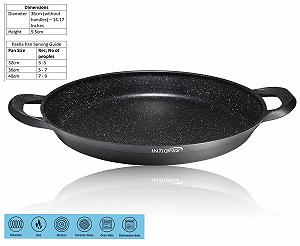 Пательня для паельї INTIGNIS Non Stick Heavy Duty Induction 36 см з кришкою synthetic.ua - Фото 1
