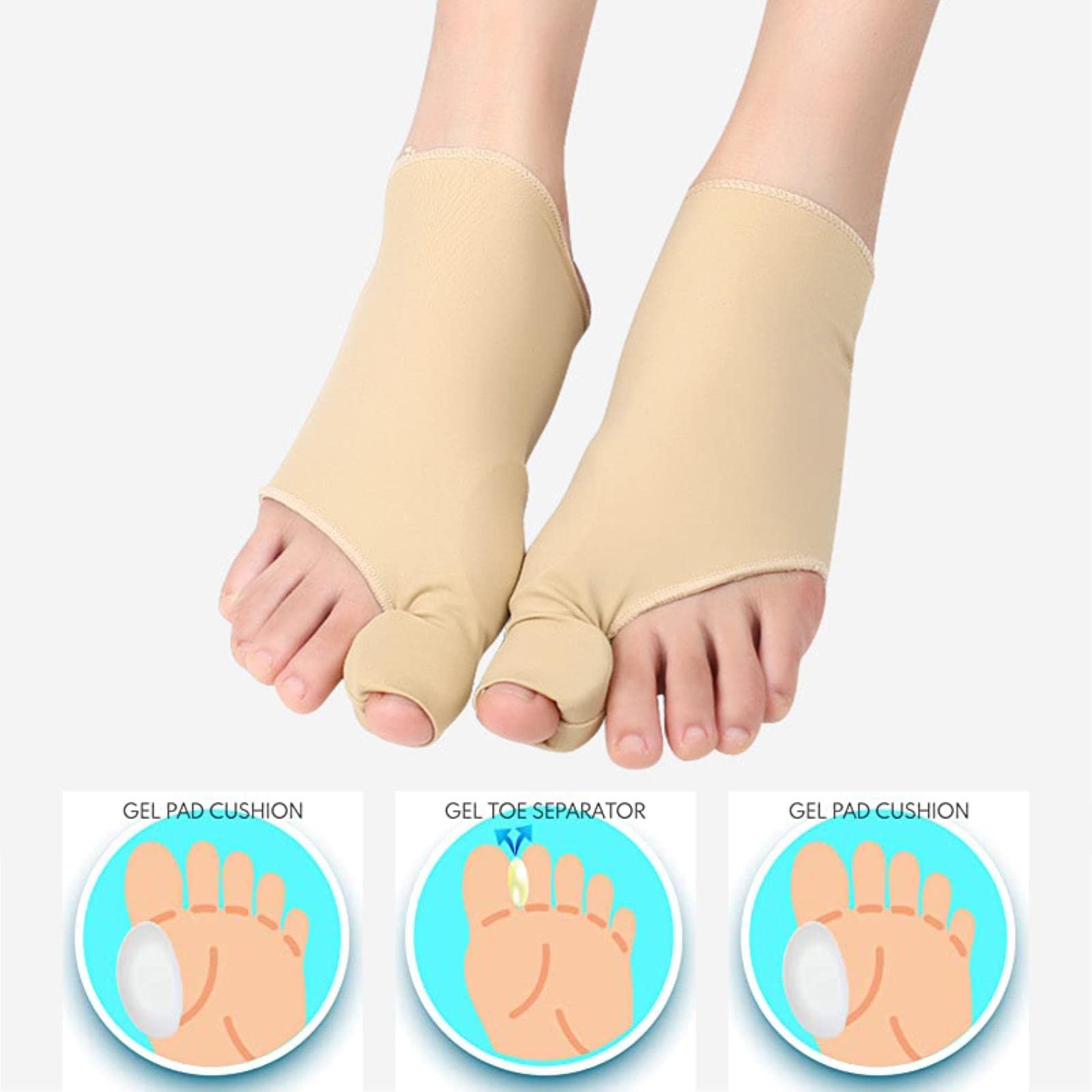 Коректор великого пальця стопи 2 шт./пара, фото №3 Коректор великого пальця стопи 2 шт./пара, фото №3