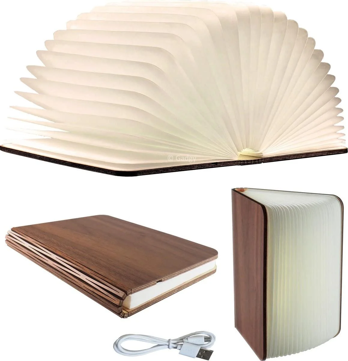 Настільна лампа Gadgy Book lamp велика магнітна Tyvek 3 кольори 360 градусів, фото №3