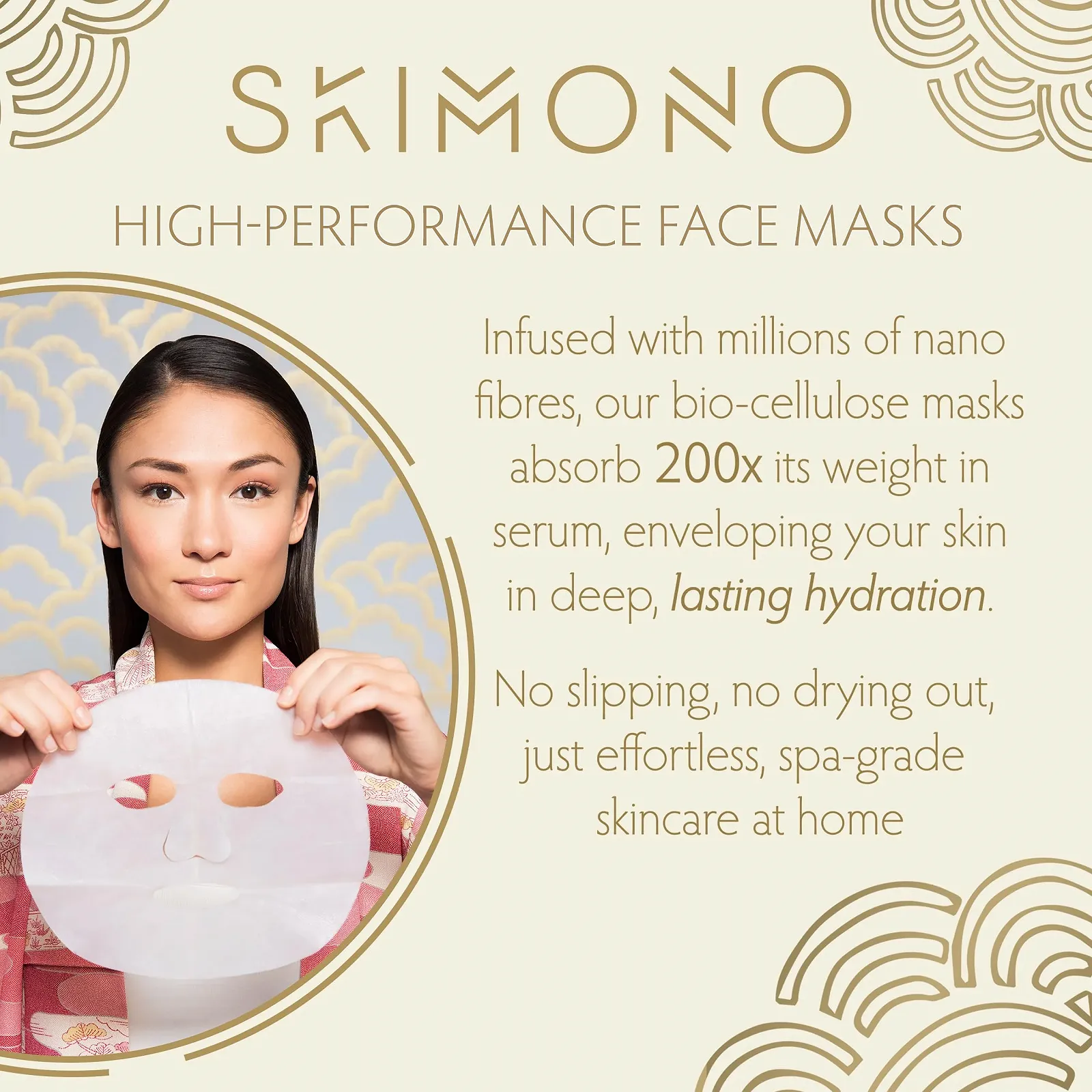 Маска для лица SKIMONO Advanced Moisturisation+ Organic Cellulose (4 шт. в упаковке), фото №2