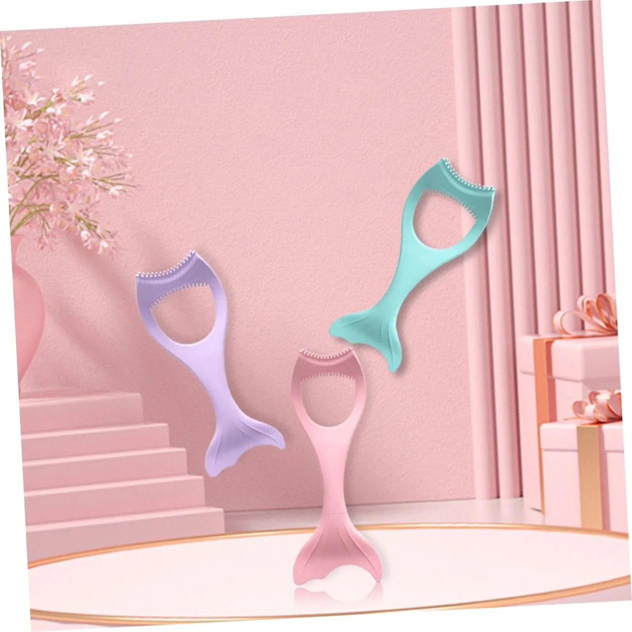 Інструмент для макіяжу POPETPOP, набір трафарет для тіней, аплікатори для підводки очей, силіконові, для дівчат, фото №5