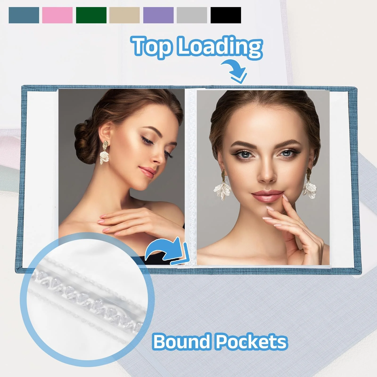 Фотоальбом sourcing map 5x7 Маленький Тканевая обложка Вставные карманы Окно 26 страниц 52 фотографии Семейное свадебное юбилей Черный, 2 шт, фото №5 Фотоальбом sourcing map 5x7 Маленький Тканевая обложка Вставные карманы Окно 26 страниц 52 фотографии Семейное свадебное юбилей Черный, 2 шт, фото №5