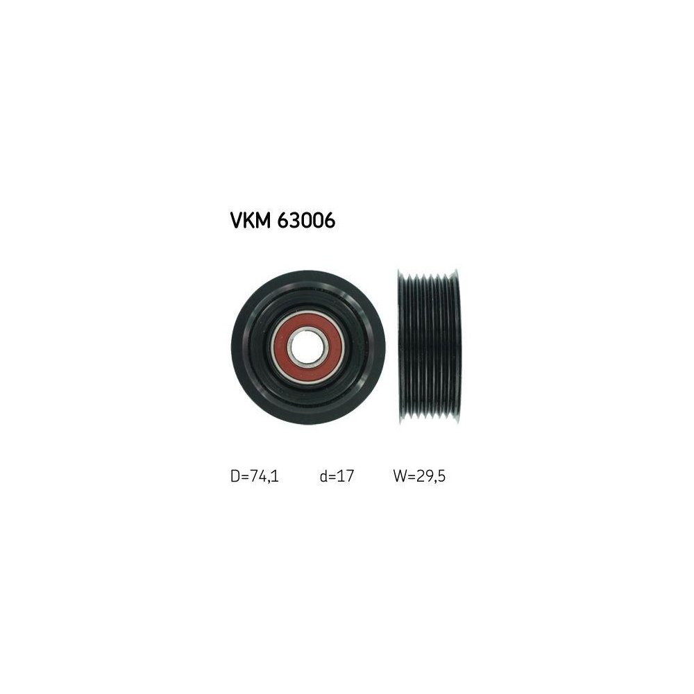 Ролик обводной/направляющий поликлинового ремня SKF VKM 63006 для HONDA, фото №1
