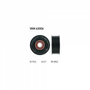 Ролик обводной/направляющий поликлинового ремня SKF VKM 63006 для HONDA - Фото 1