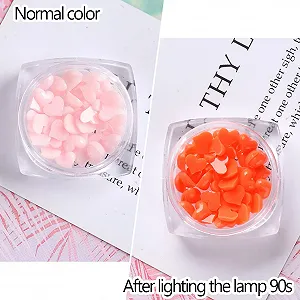 Наклейки для ногтей Сердце 3D эффект Мини Сердце Розовый, 40 шт/бокс synthetic.ua - Фото 1