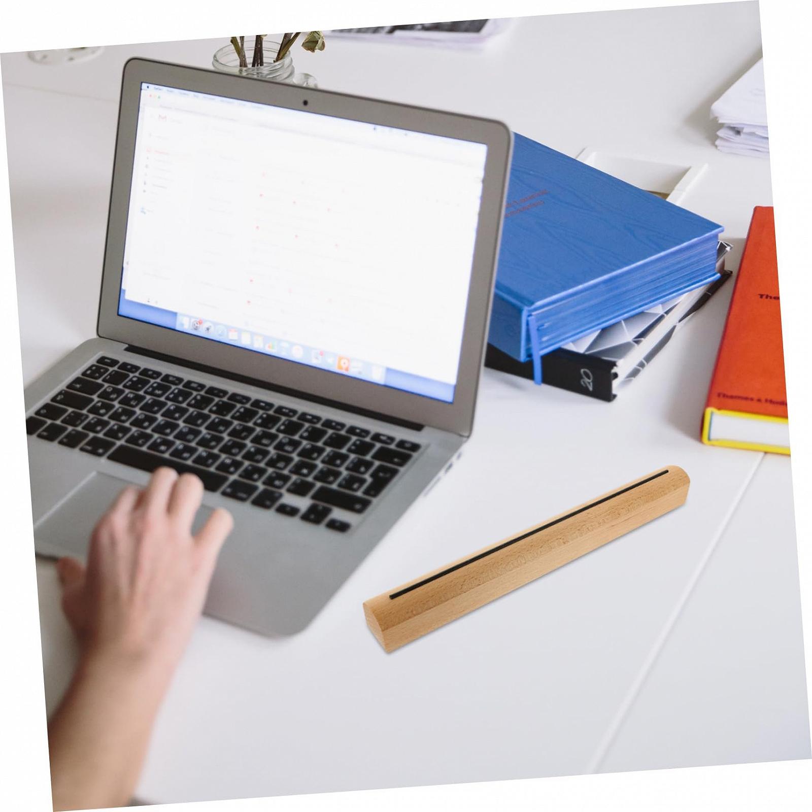 Підставка для ноутбука дерев'яна Happyyami регульована, натуральне дерево, елегантний дизайн, компактна для офісу та дому, фото №5