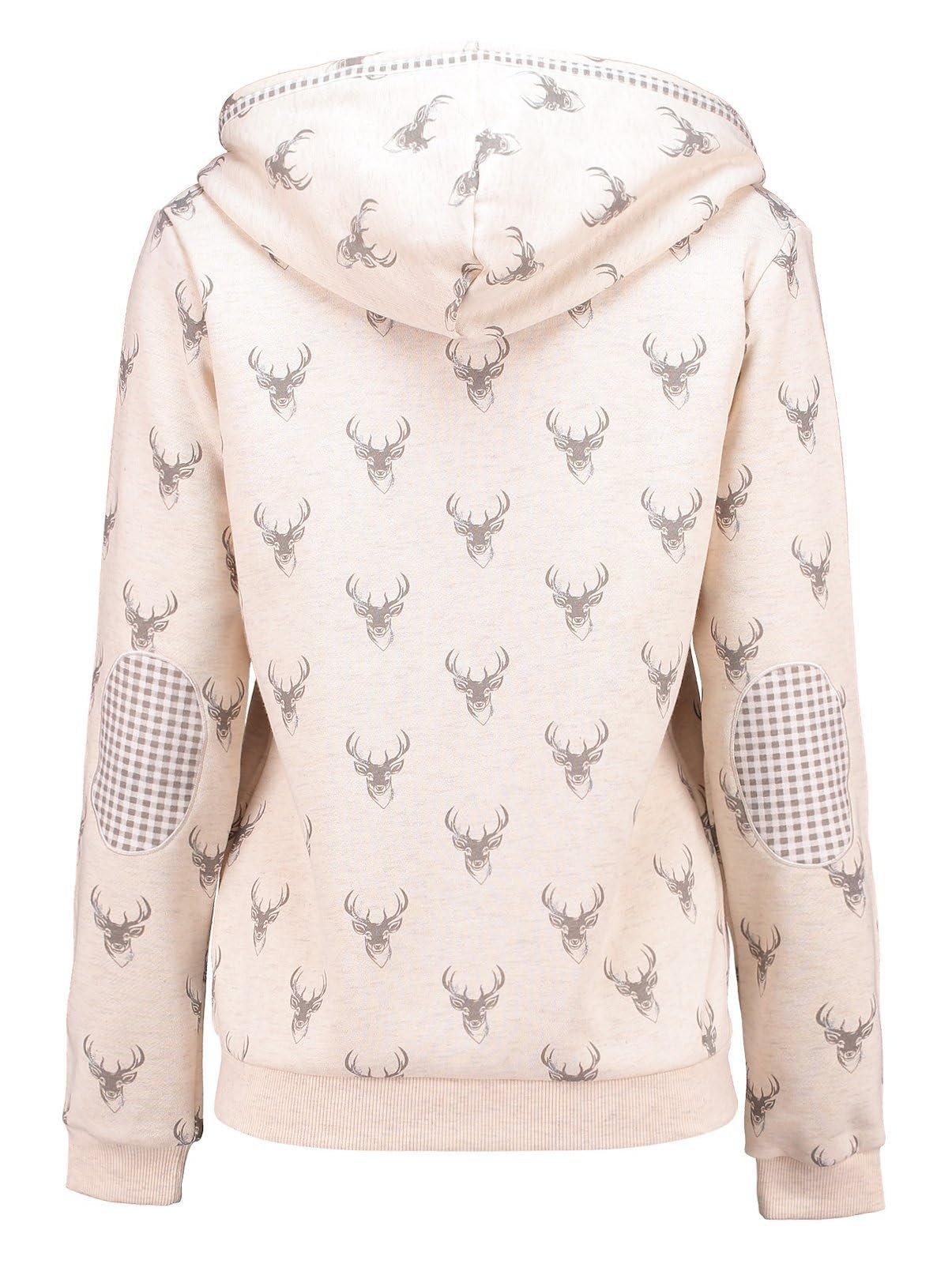 Кофта Жіноча Hailys Ha44ni Толстовка на блискавці Oktoberfest з принтом оленя, фото №3