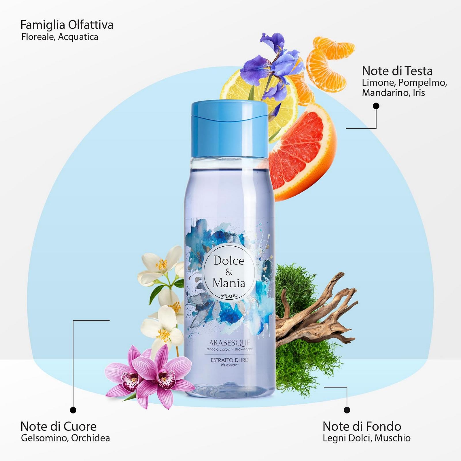 Гель для душа Dolce & Mania Arabesque Iris and Citrus Fruits 300 мл, фото №2