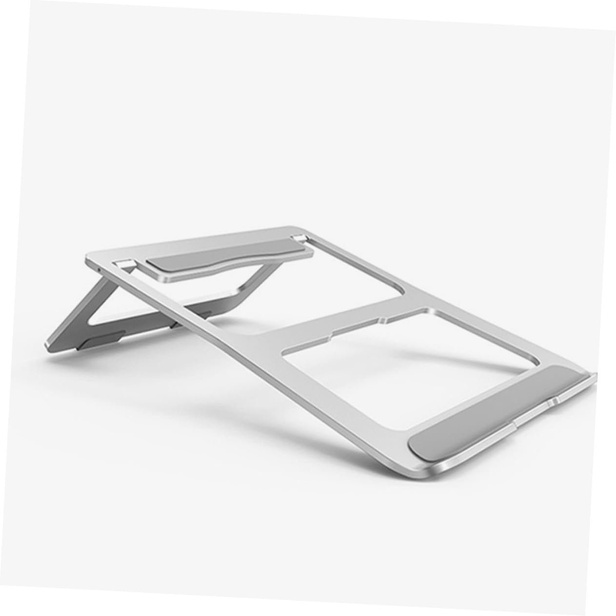 Підставка для ноутбука Алюмінієва складана ергономічна з нековзною силіконовою накладкою Компактна та легка, фото №5