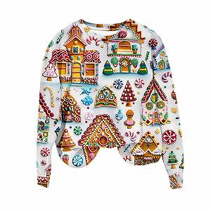 Жіночий Різдвяний Светр Довгий Рукав Толстовка з круглим вирізом - Фото 1