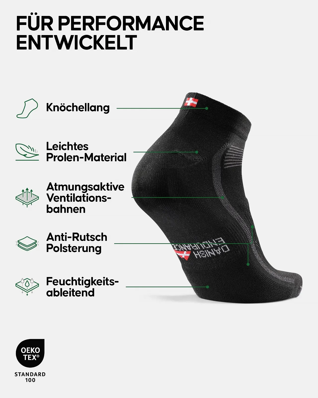 Велосипедні шкарпетки Низькі для чоловіків та жінок Danish Endurance 3 пари, фото №2 Велосипедні шкарпетки Низькі для чоловіків та жінок Danish Endurance 3 пари, фото №2