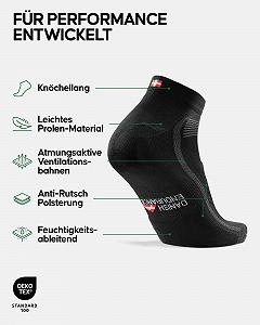 Велосипедные носки DANISH ENDURANCE Короткие, 3 пары, черный, 35 - 38 synthetic.ua - Фото 1