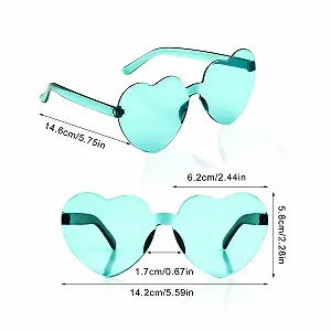 Солнцезащитные очки LUTER Без оправы Сердце Желтый, Розовый, Фиолетовый, Малиново-красный, Прозрачный зеленый, Прозрачный, 6 шт synthetic.ua - Фото 1