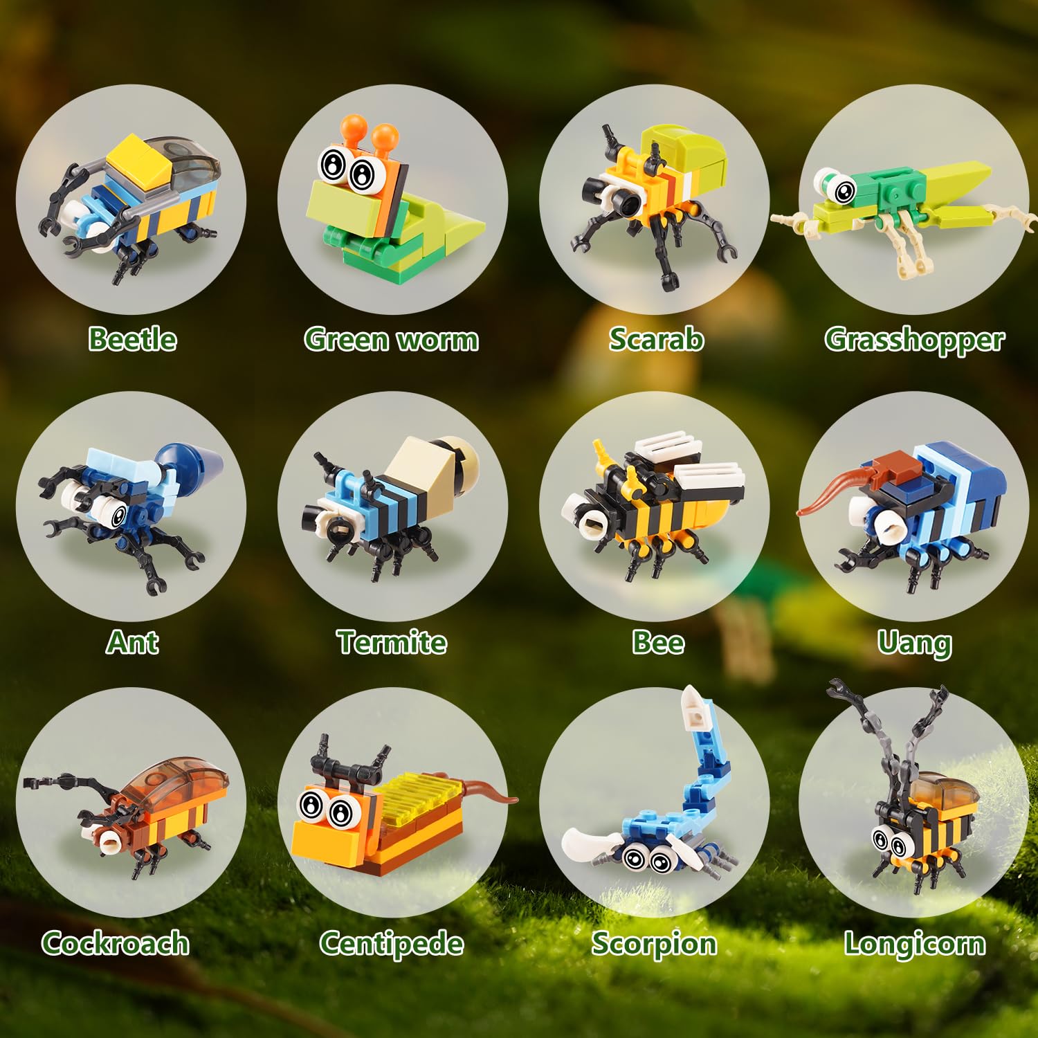 Игрушка MISINI Animal Insect Series Mini Clamping Building Blocks Technology MOC Advent Calendar 2024, фото №9