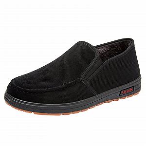 Мужские Кроссовки для Бега Повседневные Низкие Ботинки для Мужчин Canvas Slip On Весенние Летние Ботинки La Trainer Black - Фото 1