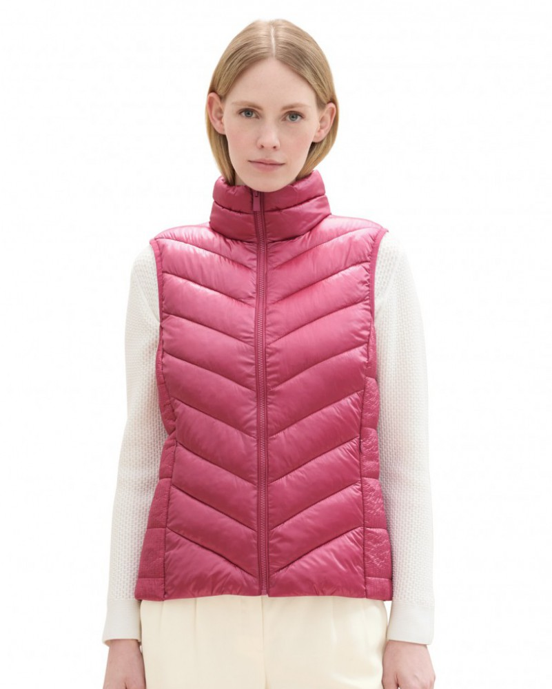 Безрукавка LIGHT WEIGHT VEST 1041486-16348 Tom Tailor Розовий L, фото №1