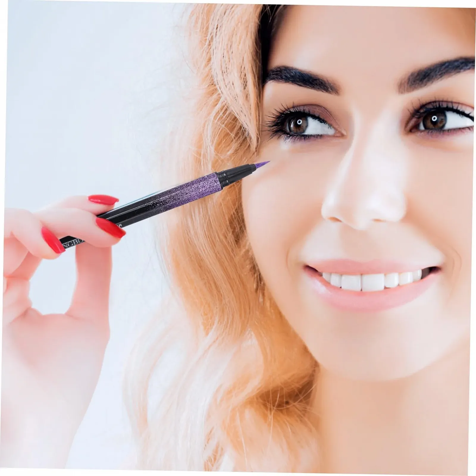 Карандаш для глаз Angoily Блестки Фиолетовый, фото №4