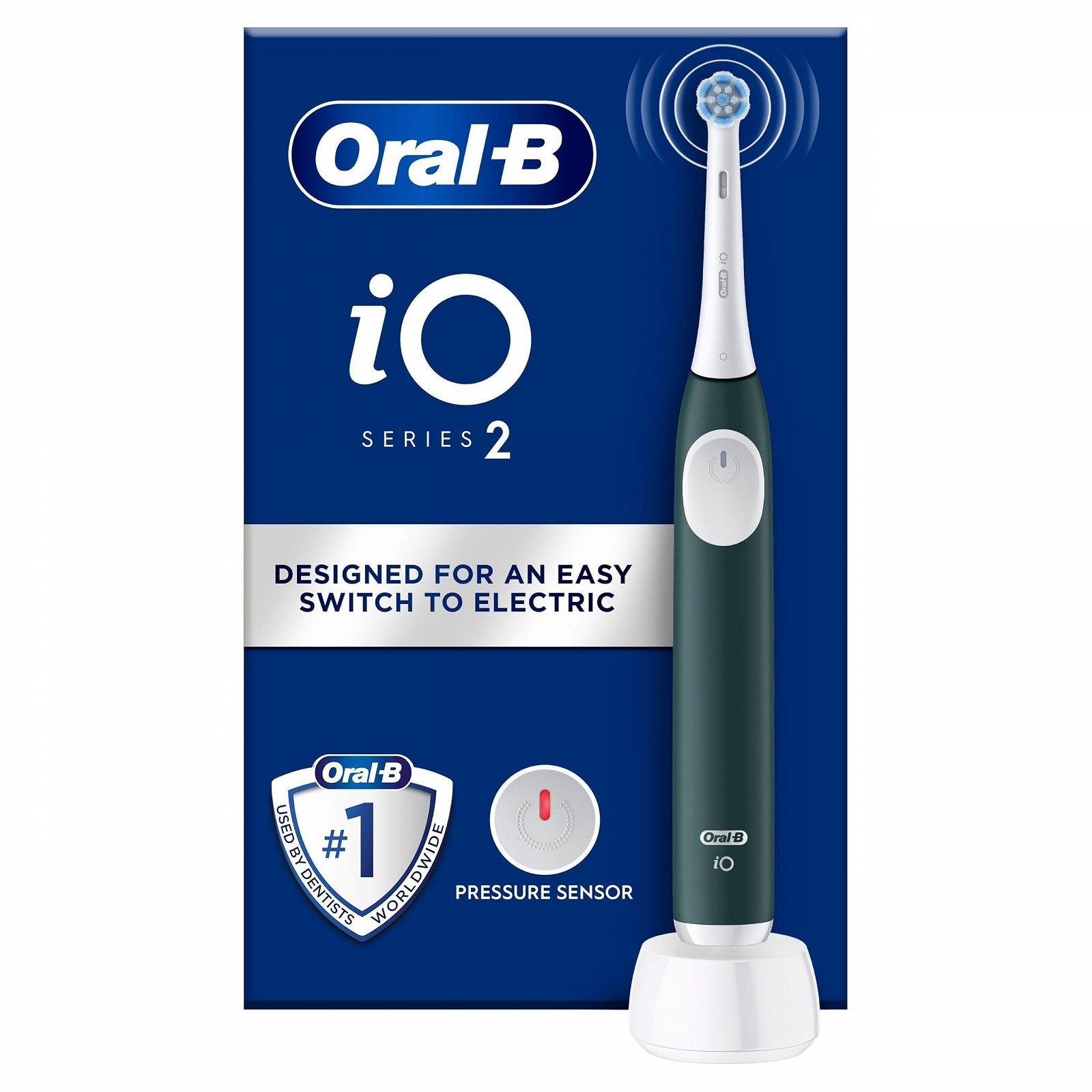Електрична зубна щітка Oral-B iO 2 Темно-зелена для дорослих, фото №1