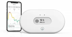 Вимірювач забруднення повітря Airthings View Pollution 2980 / Wi-Fi / Додаток / Білий - Фото 1