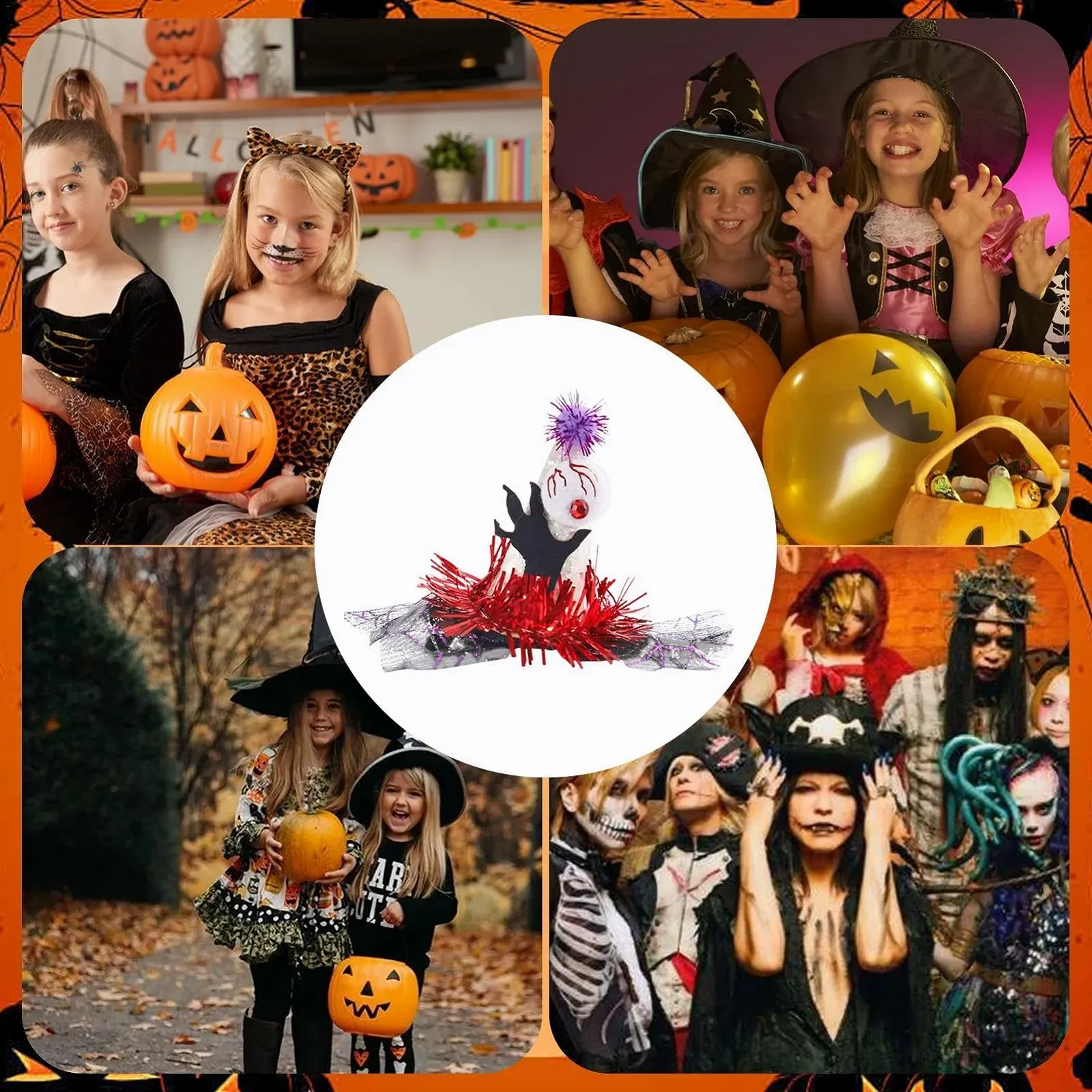 Заколки для волос Мультяшные блестящие Хэллоуин, фото №4