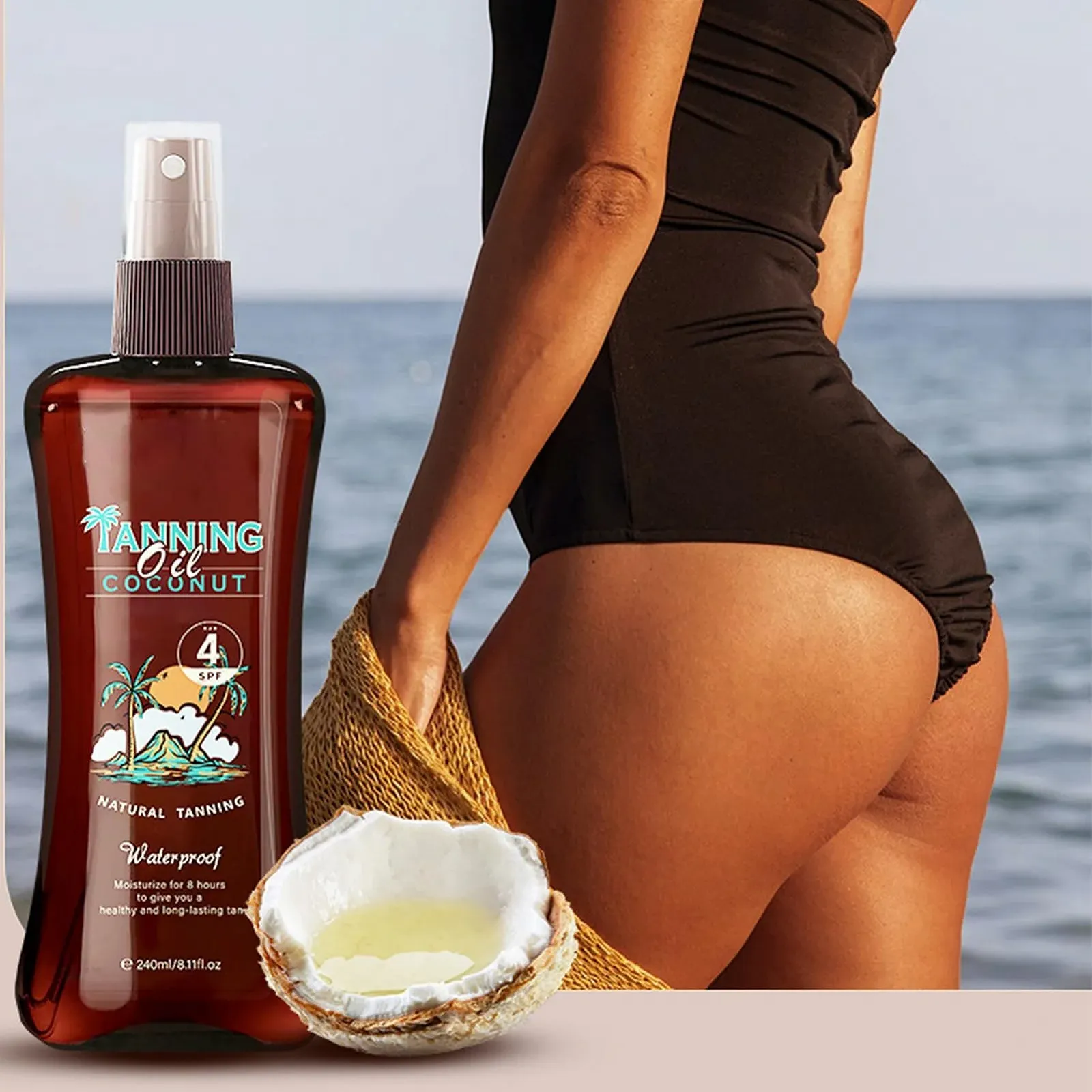 Крем для автозасмаги Зволожуючий Натуральний для тіла 240 мл, фото №3