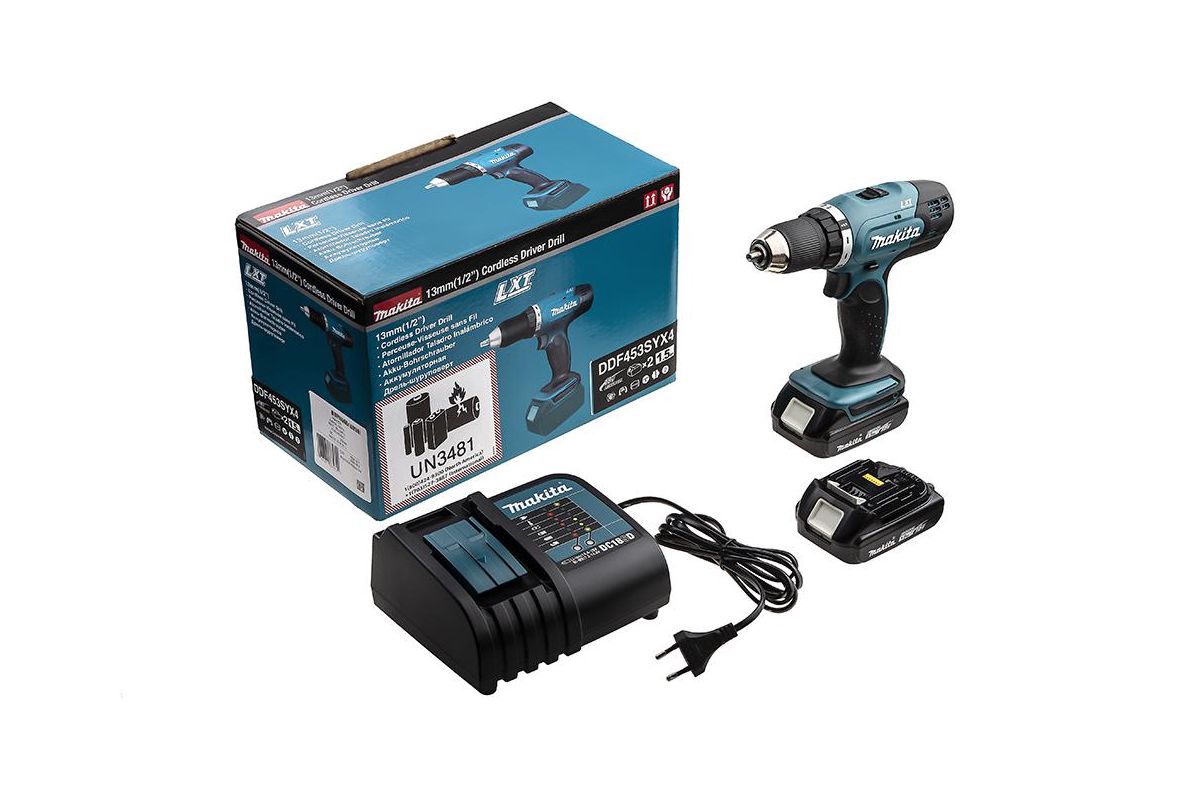 Шуруповерт аккумуляторный Makita DDF453SYX4, фото №2