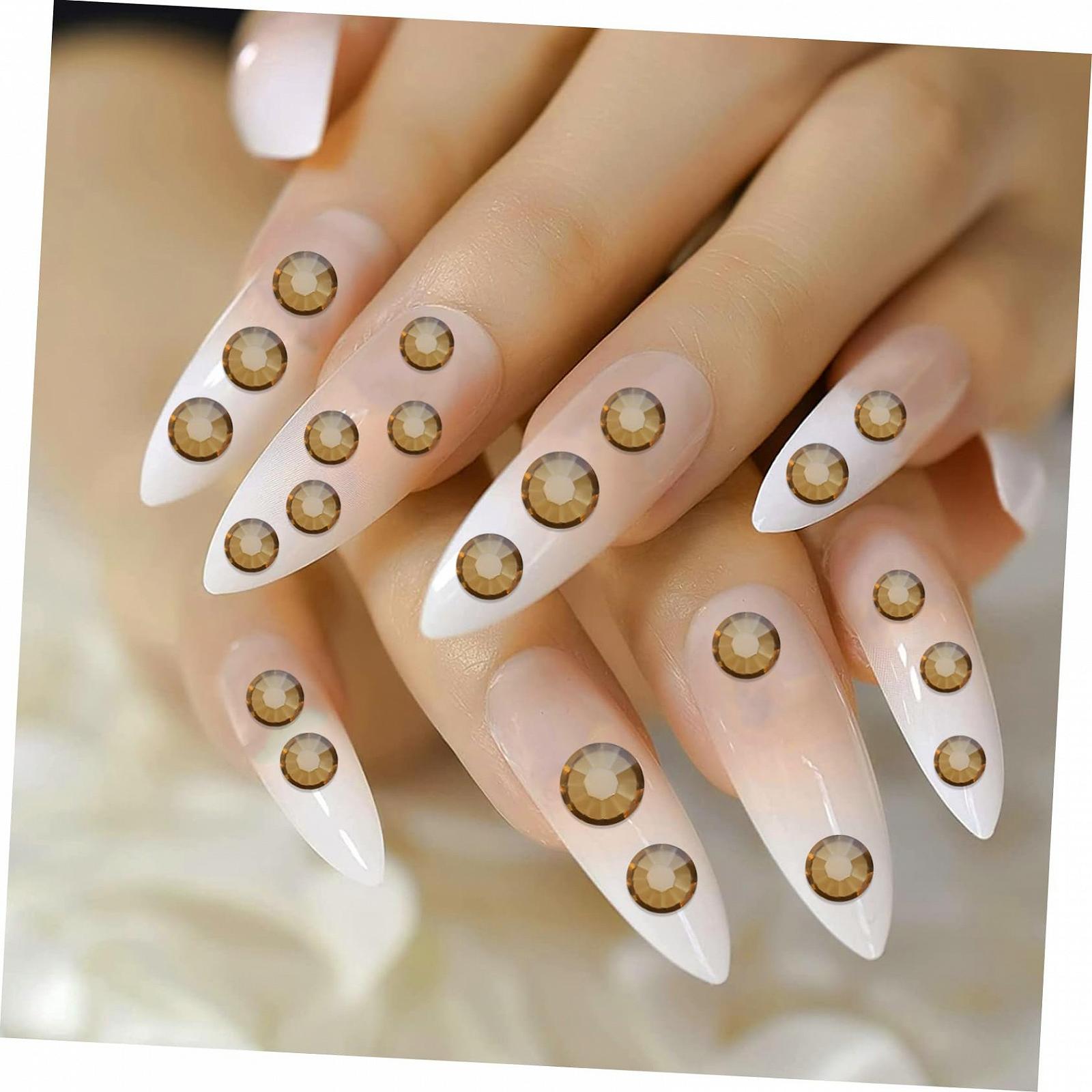 Діаманти для манікюру VILLCASE, золотий колір, 4320 штSS10, фото №5