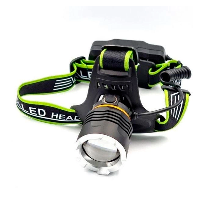 Сильний налобний світлодіод BL-A7 P50 АКБ 18650 х 2 шт zoom ЗУ micro USB, фото №6