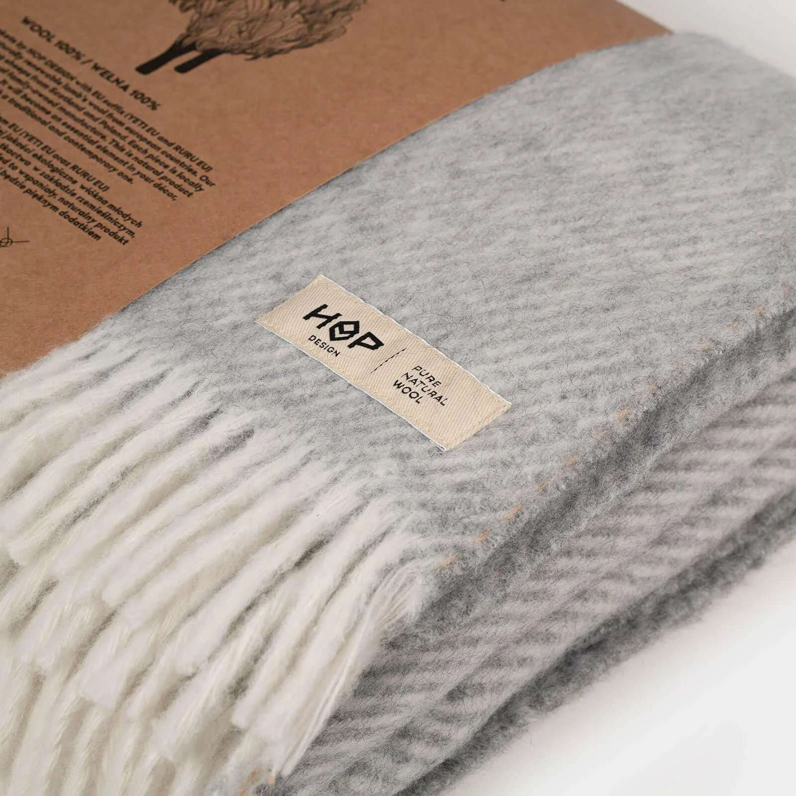 Вовняний Плед HOP DESIGN Virgin Wool - Тепла Покривало 155 x 205 см, фото №2