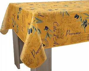 Скатертина Le linge de Jules Provence Прямокутна 150 x 240 см Жовта - Фото 1
