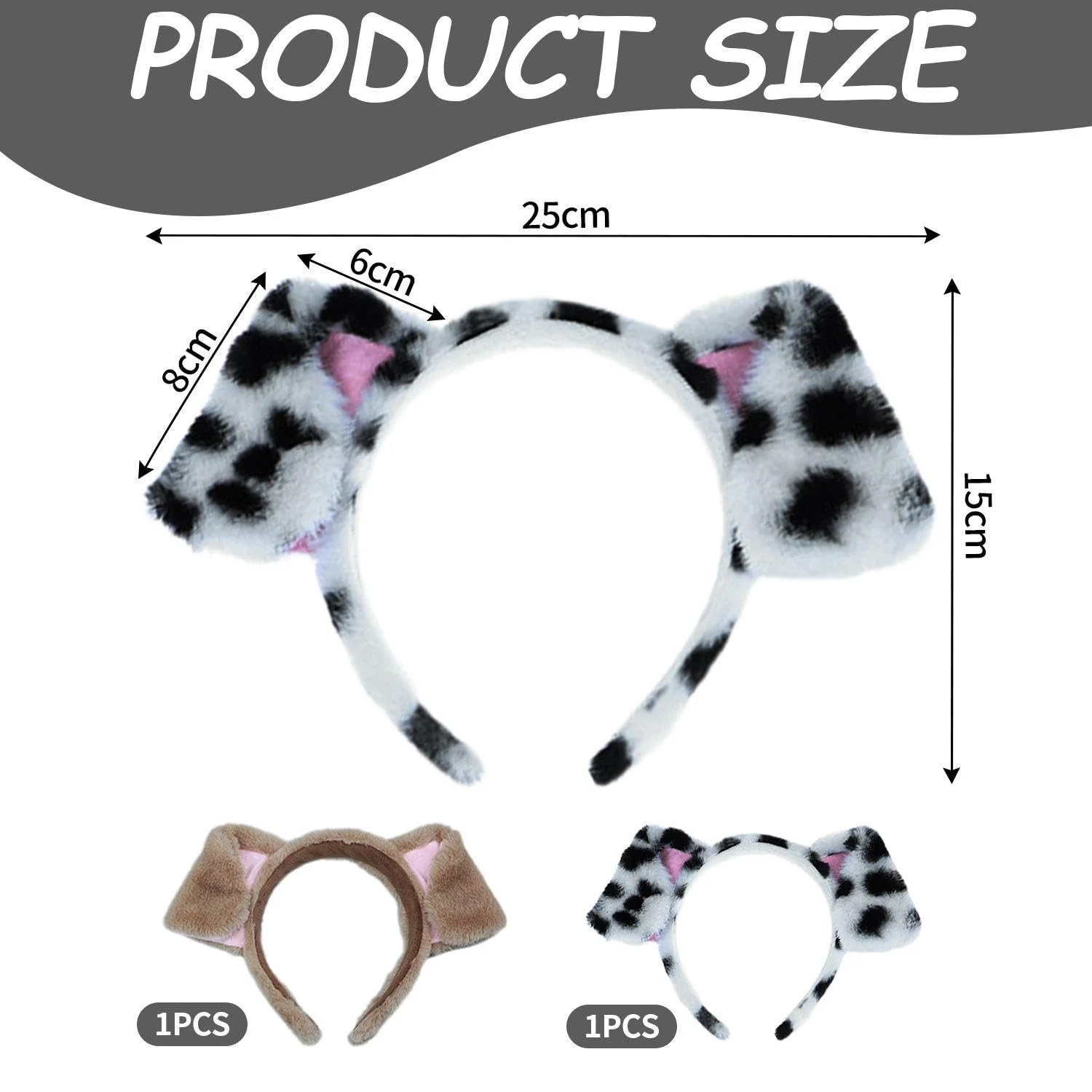 Обруч Вуха собаки Плюшевий, фото №2