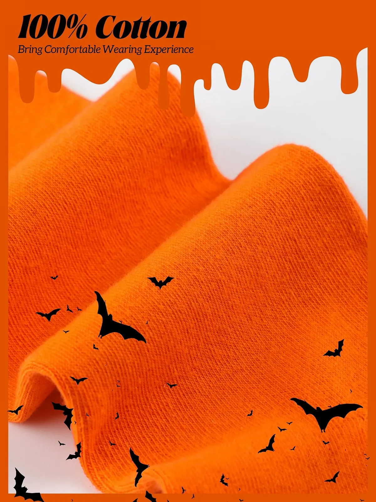 Шкарпетки до коліна Halloween, однотонні, фото №3 Шкарпетки до коліна Halloween, однотонні, фото №3