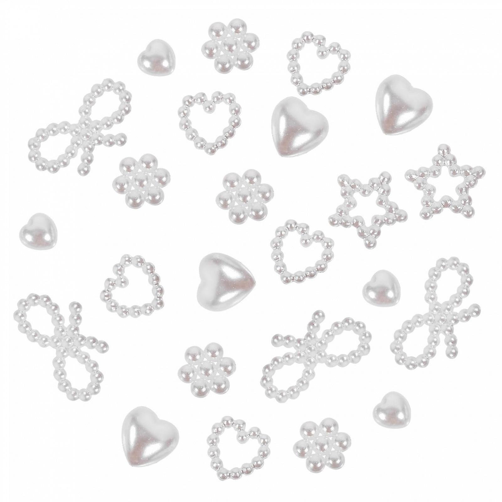 Украшение для ногтей Healvian 1 набор, жемчуг Дин-Дин, белые, фото №1