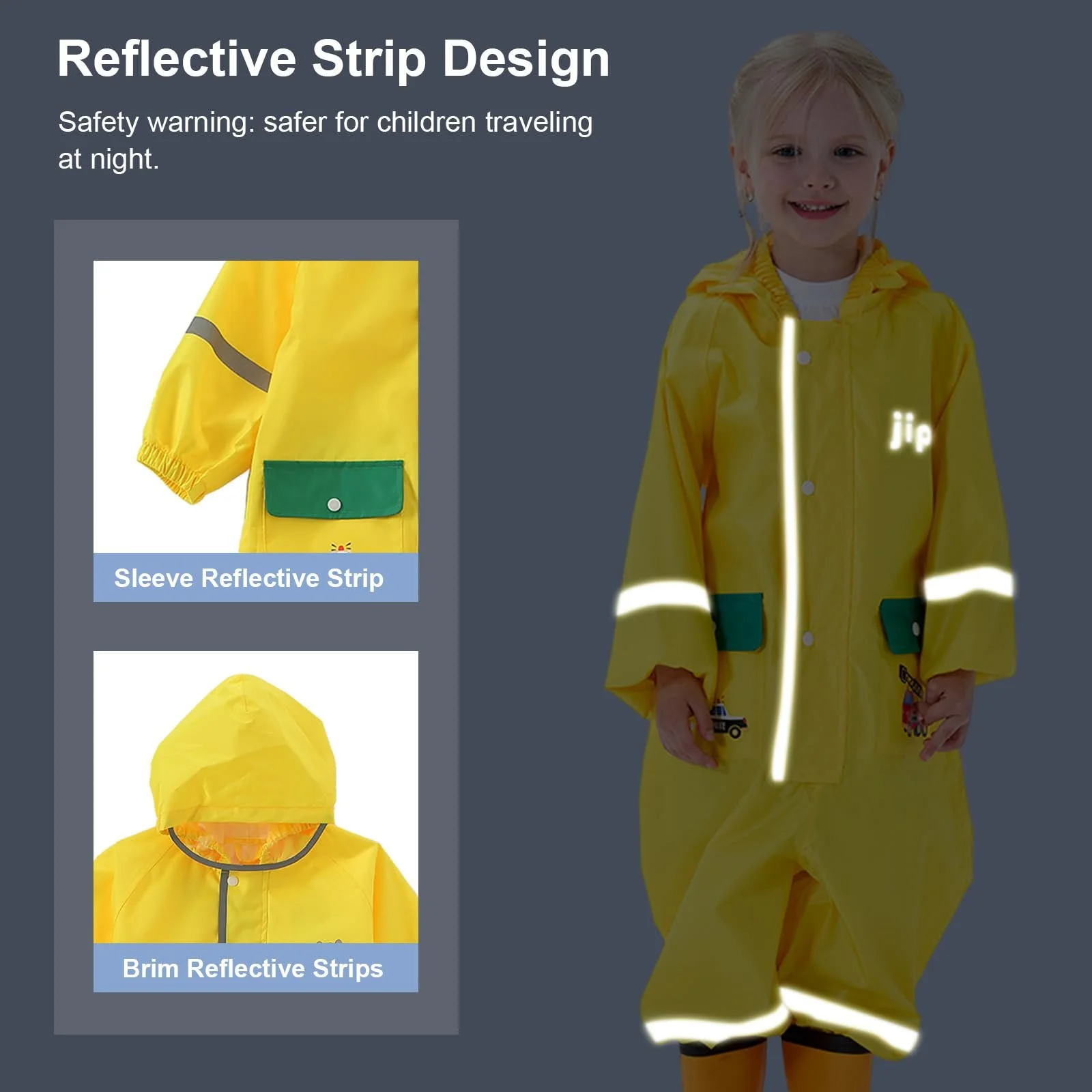 Суцільний дощовик для дітей Hovkib для хлопчиків, фото №4