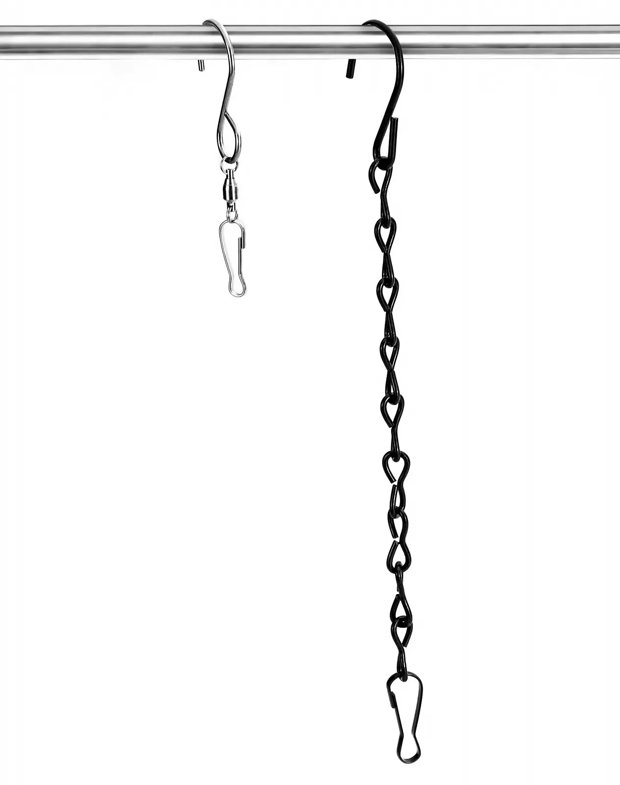 Набір гачків та ланцюжків QWORK® 10 гачків та 5 ланцюжків 24 см Чорний, фото №8 Набір гачків та ланцюжків QWORK® 10 гачків та 5 ланцюжків 24 см Чорний, фото №8