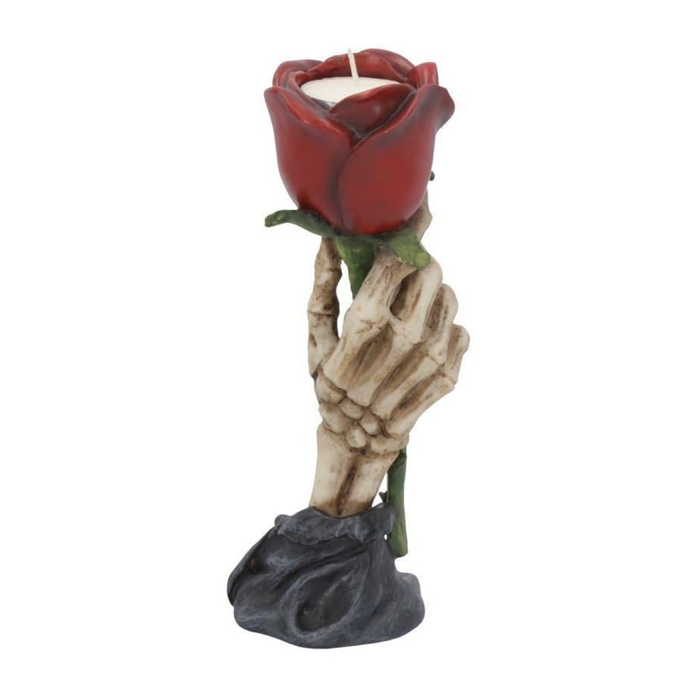 Подсвечник Muteitt Halloween Skull Gothic Skeleton Hand Rose Retro Creepy Table Tea Light Cup, фото №6