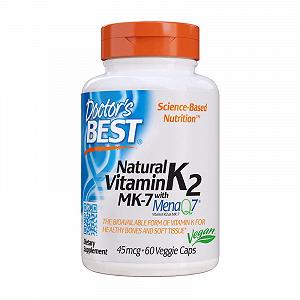 Витамин К2 Doctor's Best Natural Vitamin K2 MK-7 with MenaQ7 45 mcg 60 veg caps - Фото 1