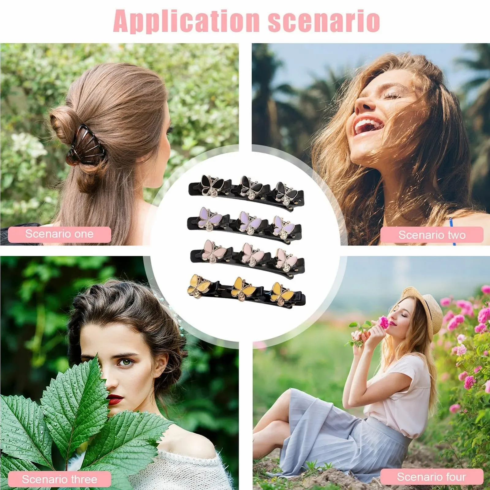 Заколка для волос Glitter Creative с 3 маленькими зажимами для плетения волос для милых девушек, блестящая, фото №4 Заколка для волос Glitter Creative с 3 маленькими зажимами для плетения волос для милых девушек, блестящая, фото №4