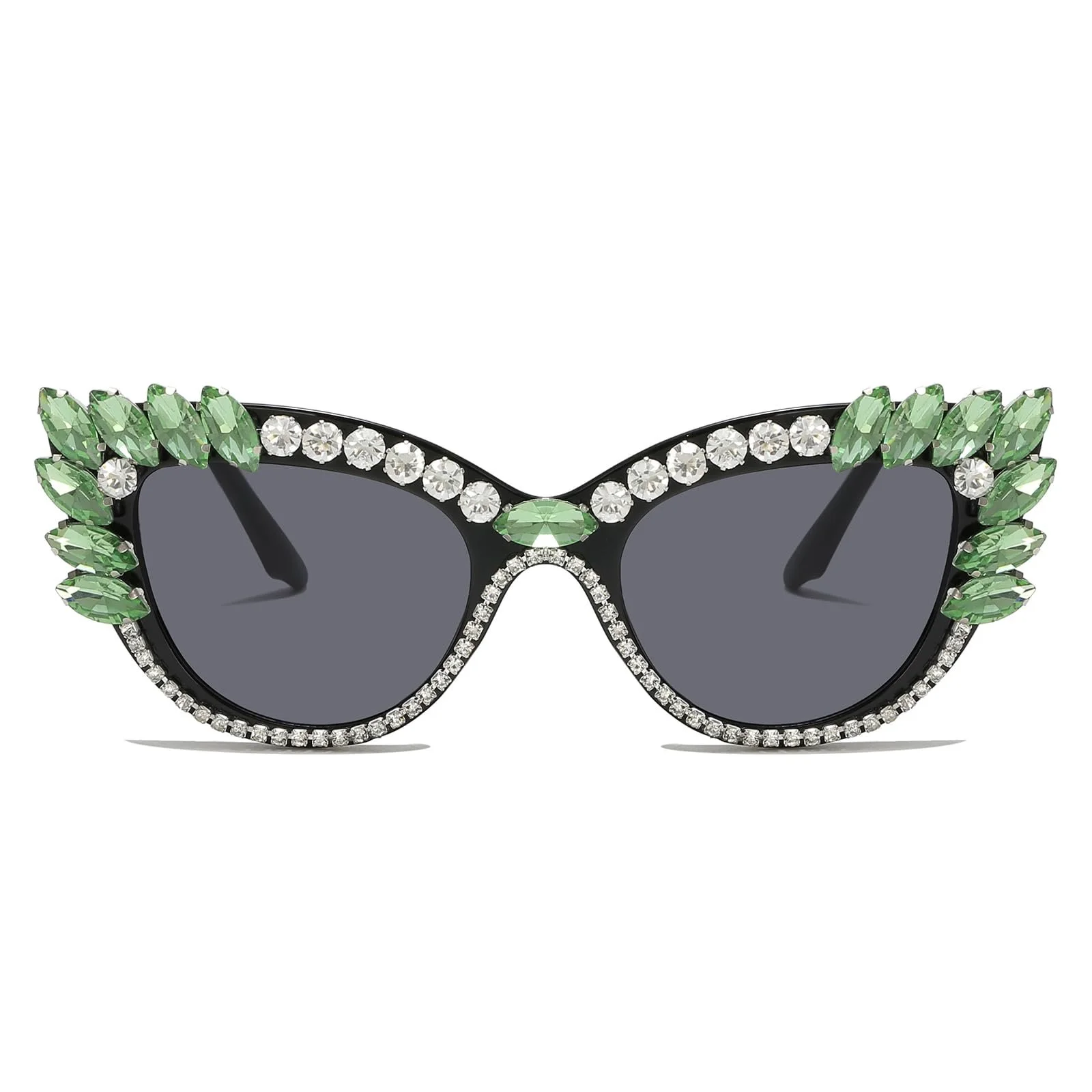 Окуляри Cat Eyes LJCZKA Вінтажні з фільтром синього світла з стразами Жіночі Ретро, фото №2