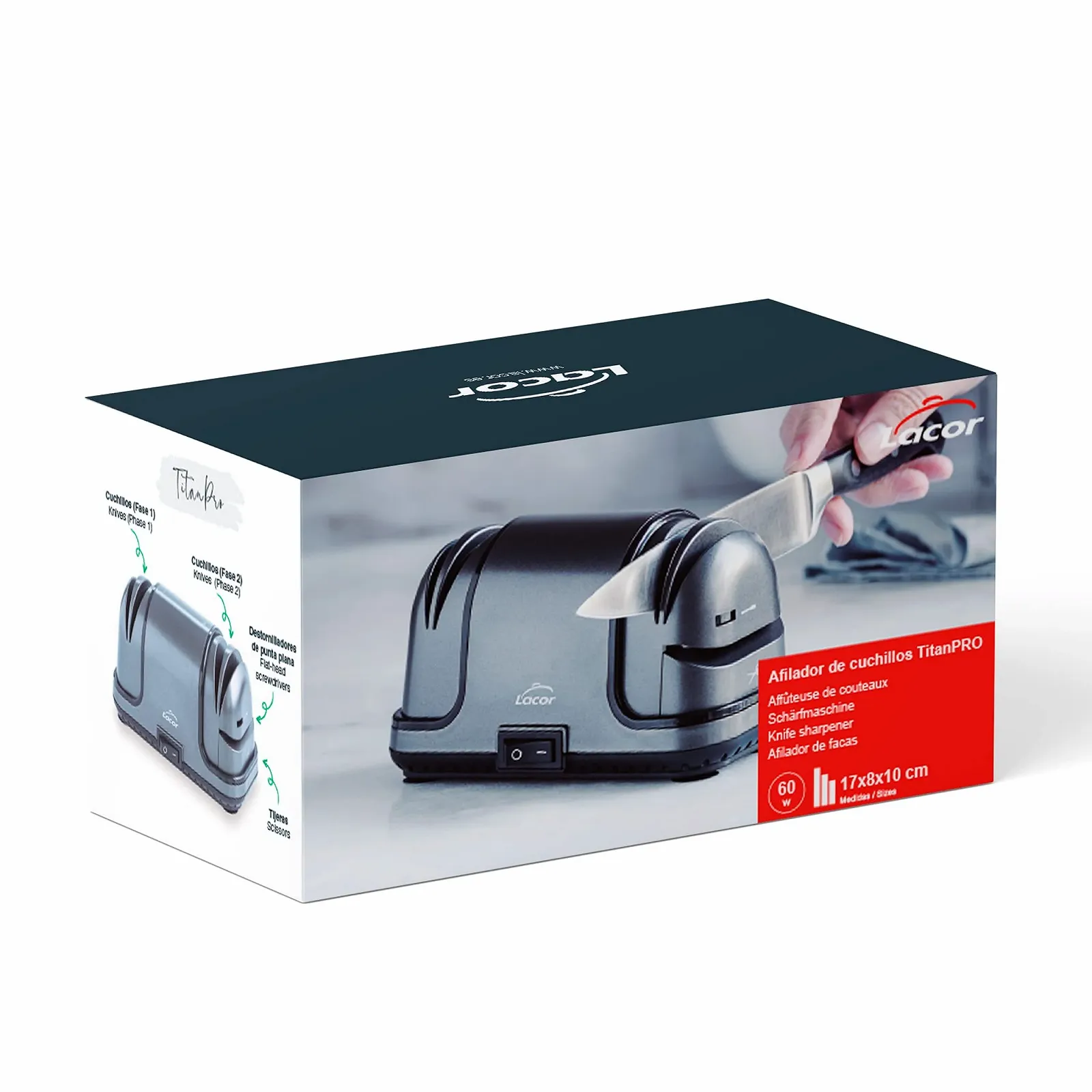 Електрична точилка для ножів Lacor TitanPRO 69341 Metallic, фото №6