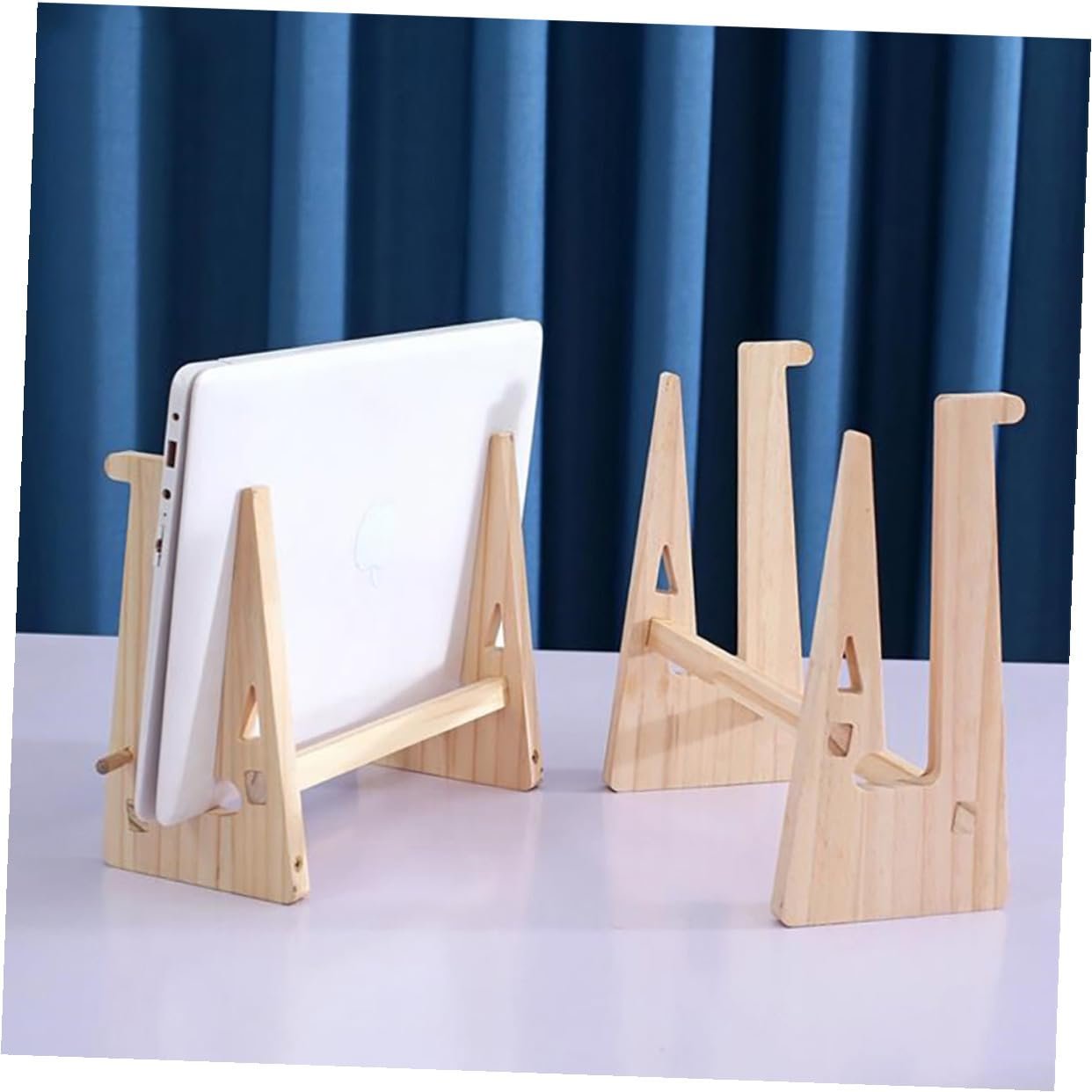 Підставка для ноутбука Toddmomy, дерев'яна, для підвищення висоти екрана, ергономічна, нековзна, для офісу та дому, фото №2