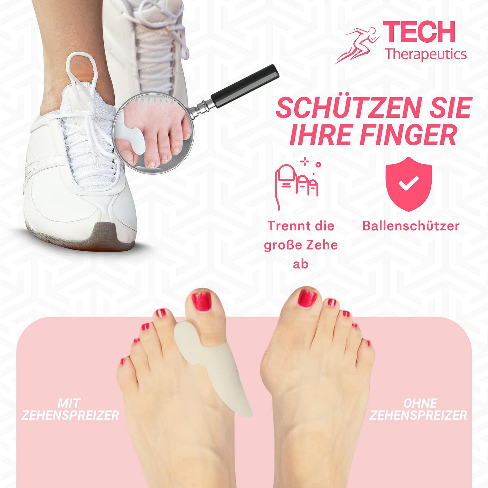 Коректор великого пальця стопи TECH THERAPEUTICS Денний і нічний повний набір для жінок з роздільником для пальців і регульованими ремінцями Hallux Valgus Коректор Денний і нічний, фото №3 Коректор великого пальця стопи TECH THERAPEUTICS Денний і нічний повний набір для жінок з роздільником для пальців і регульованими ремінцями Hallux Valgus Коректор Денний і нічний, фото №3