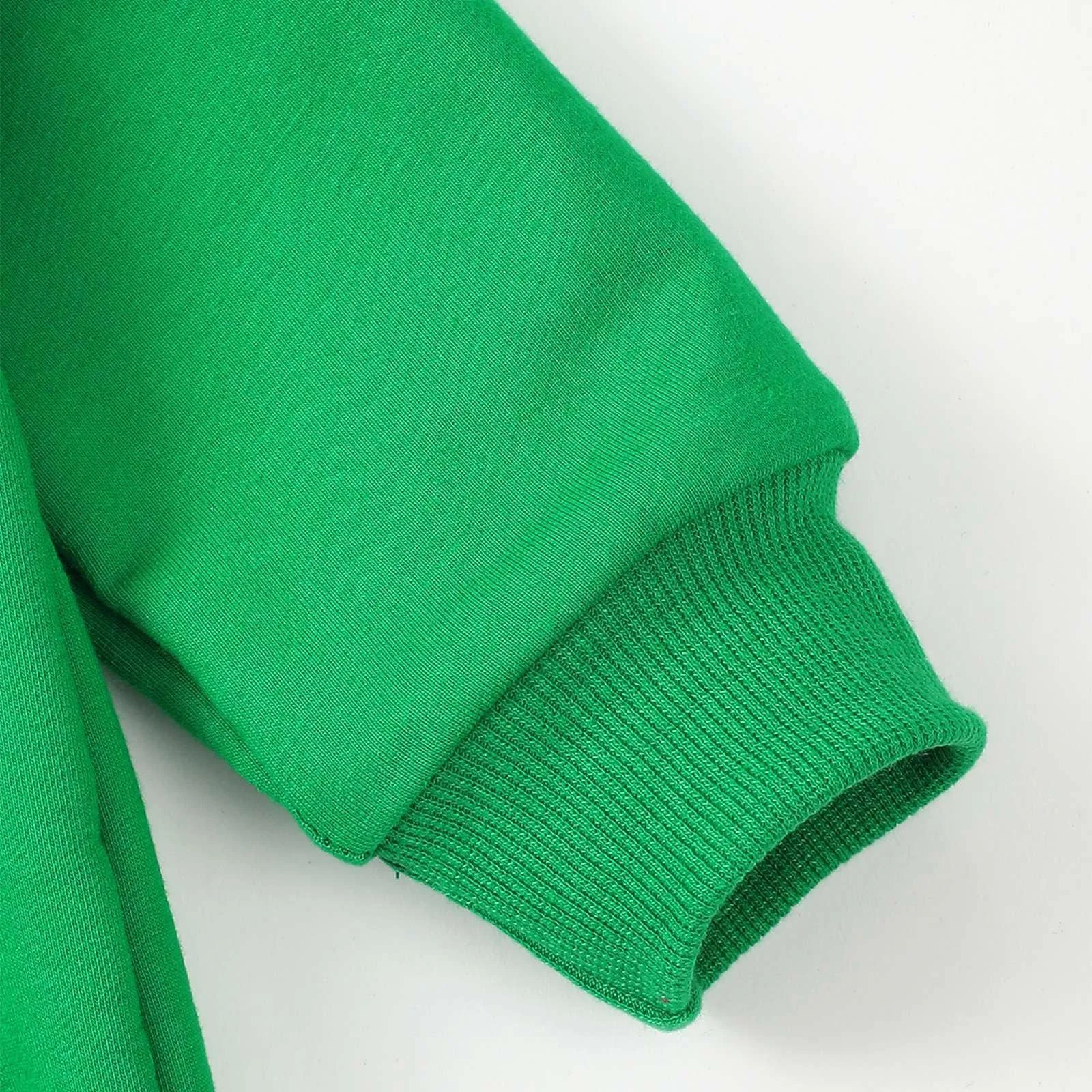 Детский рождественский джемпер с принтом, детская толстовка с длинными рукавами и рукавами-воланами, уютный джемпер для девочек и мальчиков, праздничная одежда, фото №5